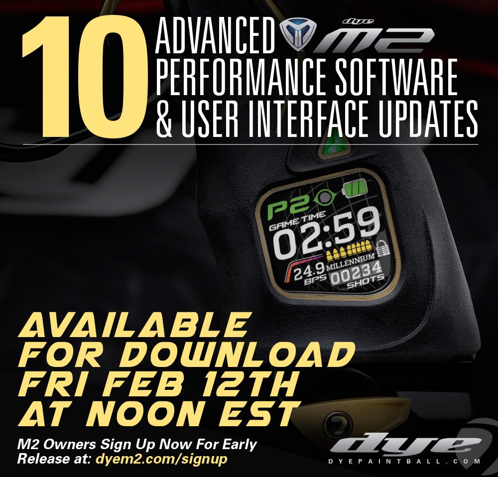 Dye M2 Software Update 2016